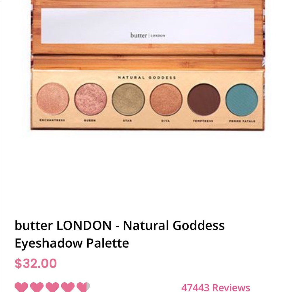 Butter London natural Goddess Eye shadow Palette